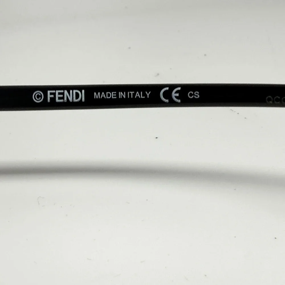 Fendi FF 0011 7SP Black Gold Cat Eye Eyeglasses Frames Italy 135mm